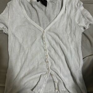 Forever 21 button up white shirt